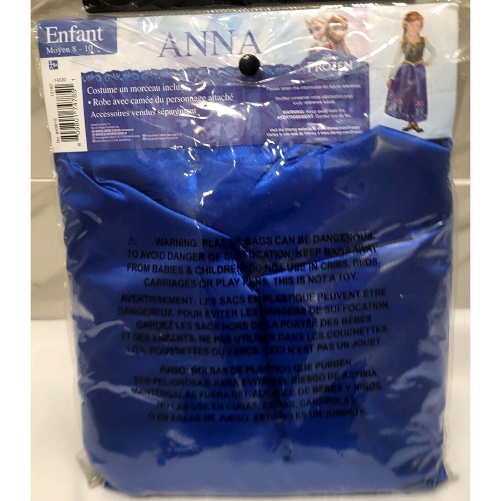 Disney Frozen ANNA Costume Child Size M 8-10 NEW - Picture 4 of 7